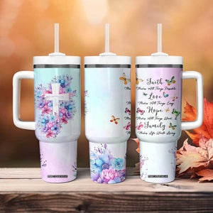 Christian Gifts For Women Tumbler With Handle Faith Mothers Day Bible Verse Encouragement Gifts Flower Coffee Cup TB10 Print Your Wear