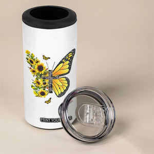 Sunflower Christian Gifts for Women 4 in 1 Can Cooler Tumbler Flower Inspiration Religious Bible Verse Encouragement TB10 Print Your Wear