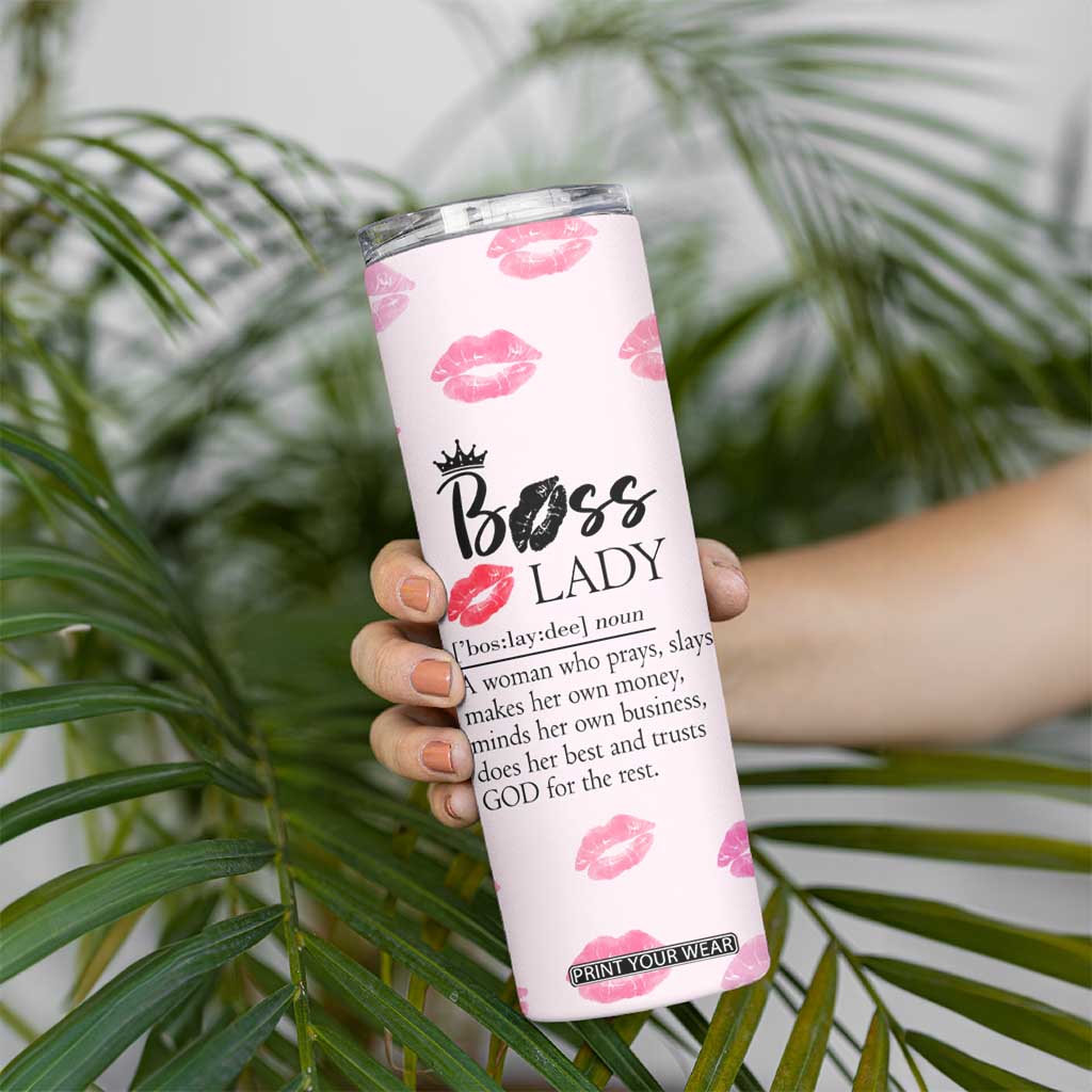 Boss Gifts for Women Skinny Tumbler She Motivates Inspires Empowers Christmas Birthday Gift TB10 Print Your Wear