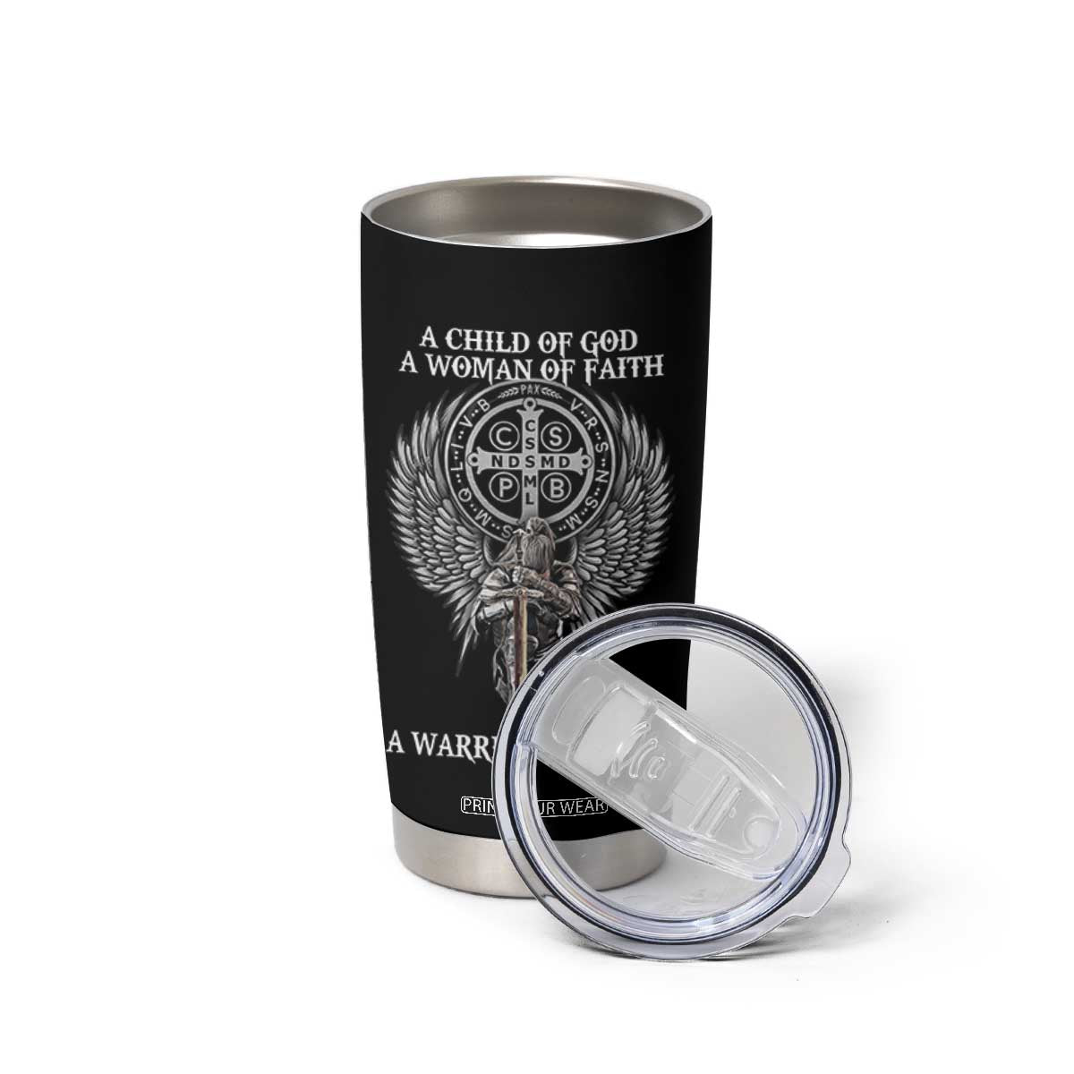 Christian Gifts For Women Tumbler Cup A Child Of God A Woman Of Faith A Warrior Of Christ Jesus Faith TB10 Print Your Wear