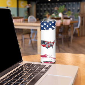 American Flag Patriotic Skinny Tumbler Land Of The Free Because Of The Brave USA Flag TB10 Print Your Wear