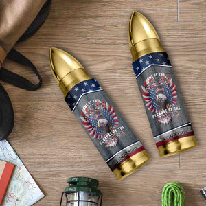 American Flag Patriotic Bullet Tumbler Land Of The Free Because Of The Brave USA Flag Bald Eagle TB10 Print Your Wear