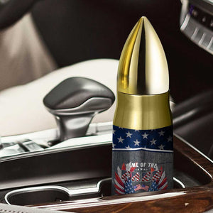 American Flag Patriotic Bullet Tumbler Land Of The Free Because Of The Brave USA Flag Bald Eagle TB10 Print Your Wear