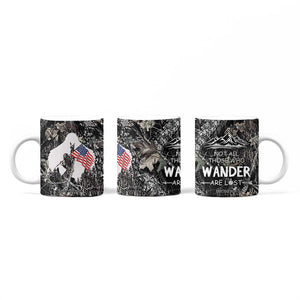 Bigfoot Camping Coffee Mug Not All Who Wander Are Lost Sasquatch TB10 Print Your Wear