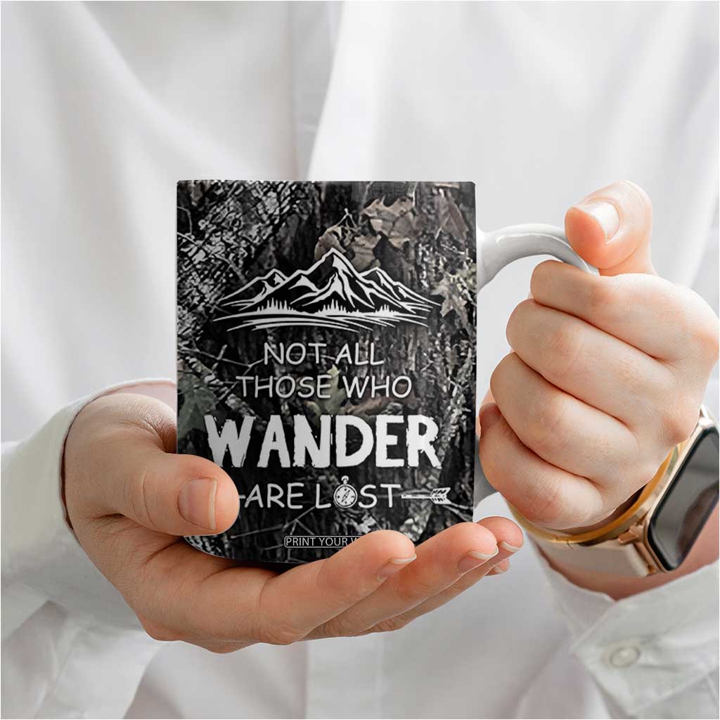 Bigfoot Camping Coffee Mug Not All Who Wander Are Lost Sasquatch TB10 Print Your Wear