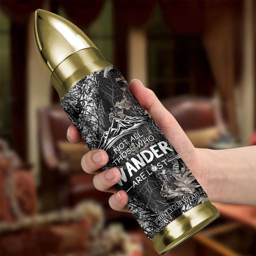 Bigfoot Camping Bullet Tumbler Not All Who Wander Are Lost Sasquatch TB10 Print Your Wear