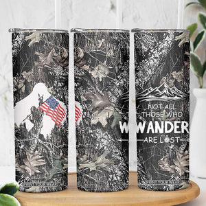 Bigfoot Camping Skinny Tumbler Not All Who Wander Are Lost Sasquatch TB10 Print Your Wear