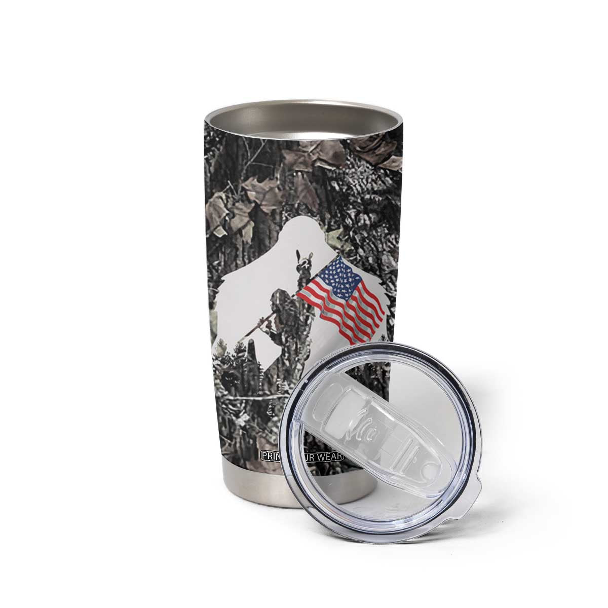 Bigfoot Camping Tumbler Cup Not All Who Wander Are Lost Sasquatch TB10 Print Your Wear