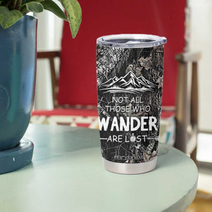 Bigfoot Camping Tumbler Cup Not All Who Wander Are Lost Sasquatch TB10 Print Your Wear