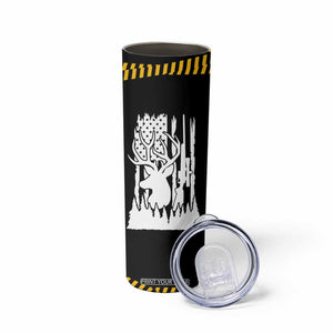 Deer Hunting Dad Skinny Tumbler Best Buckin' Papa Ever American Flag TB10 Print Your Wear