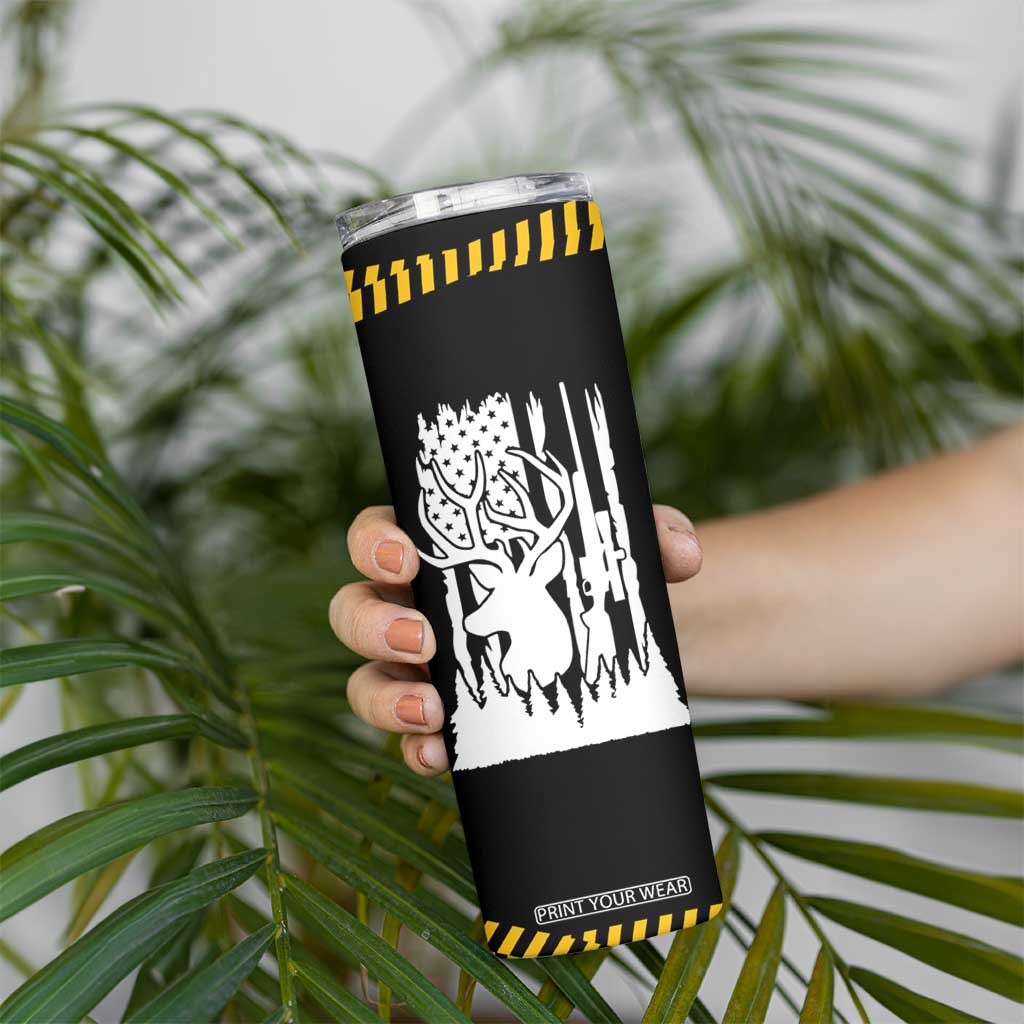 Deer Hunting Dad Skinny Tumbler Best Buckin' Papa Ever American Flag TB10 Print Your Wear
