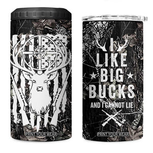 Funny Hunting 4 in 1 Can Cooler Tumbler Camo Deer American Flag I Like Big Bucks I Cannot Lie TB10 One Size: 16 oz Camo Print Your Wear