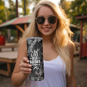 Funny Hunting Skinny Tumbler Camo Deer American Flag I Like Big Bucks I Cannot Lie TB10 Print Your Wear