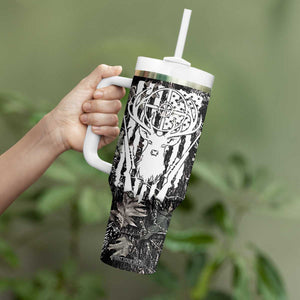 Funny Hunting Tumbler With Handle Camo Deer American Flag I Like Big Bucks I Cannot Lie TB10 Print Your Wear