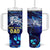 Funny Fishing Gift Tumbler With Handle Reel Cool Dad Gifts American Flag TB10 One Size: 40 oz Navy Print Your Wear