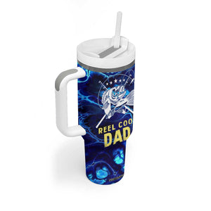 Funny Fishing Gift Tumbler With Handle Reel Cool Dad Gifts American Flag TB10 Print Your Wear