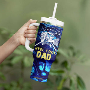 Funny Fishing Gift Tumbler With Handle Reel Cool Dad Gifts American Flag TB10 Print Your Wear
