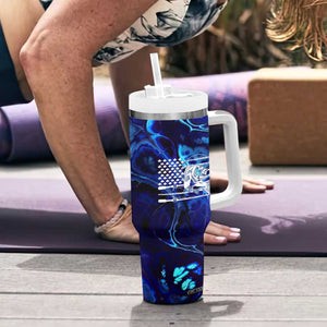 Funny Fishing Gift Tumbler With Handle Reel Cool Dad Gifts American Flag TB10 Print Your Wear