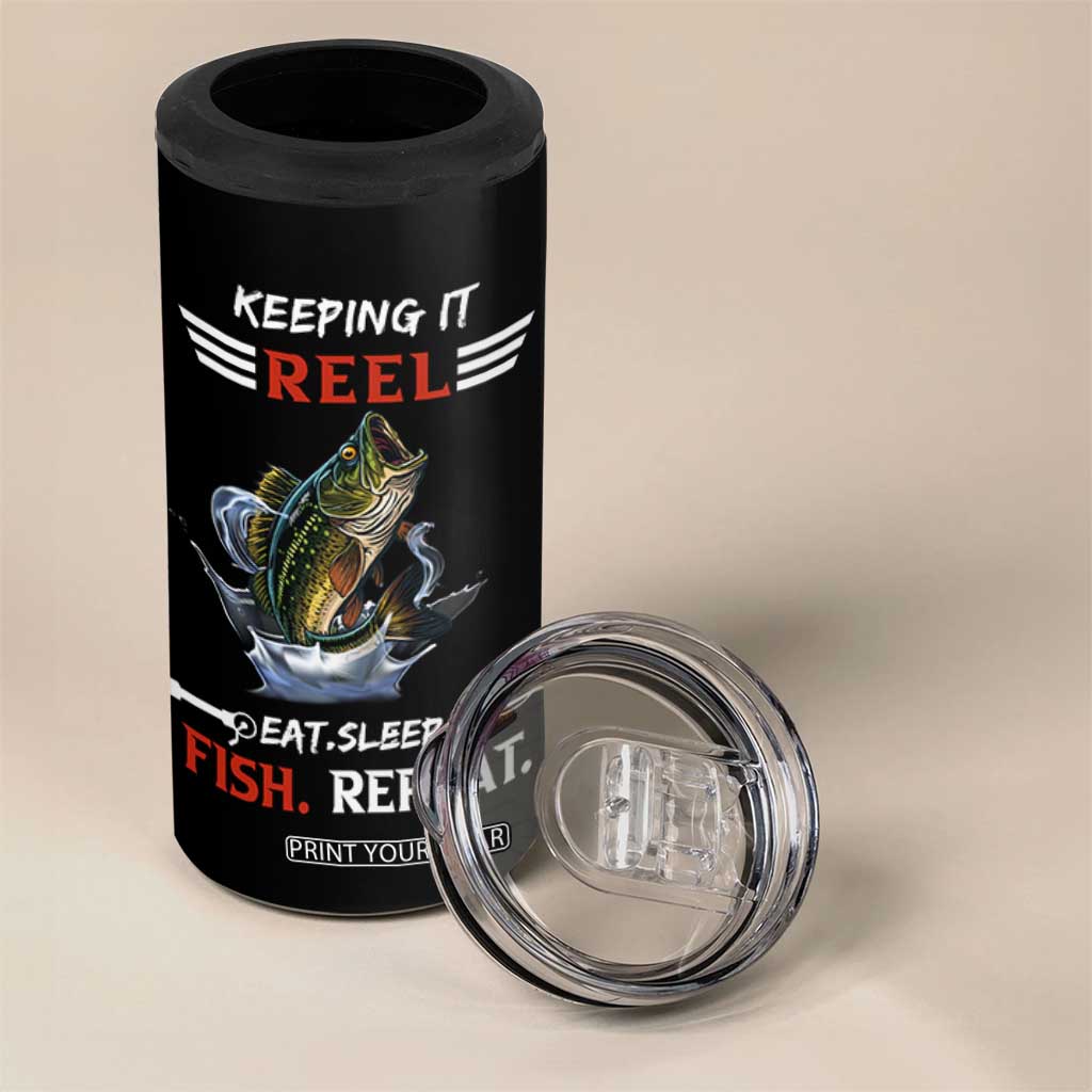 Funny Fishing 4 in 1 Can Cooler Tumbler Keeping It Reel Fisherman Fathers Day Gifts TB10 Print Your Wear