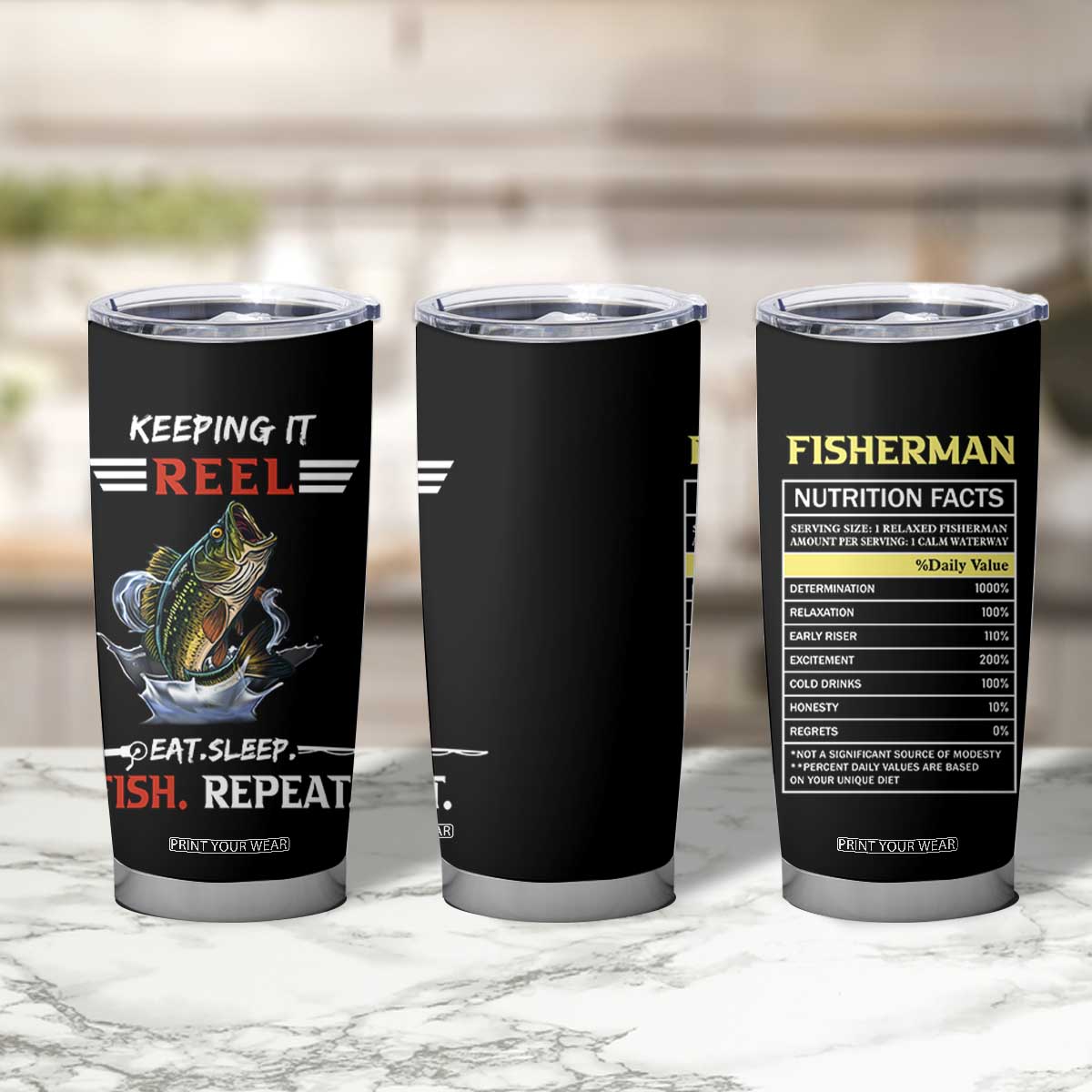 Funny Fishing Tumbler Cup Keeping It Reel Fisherman Fathers Day Gifts TB10 Print Your Wear