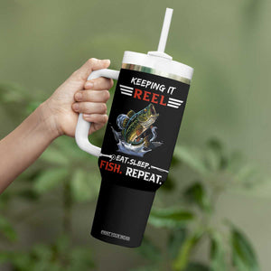 Funny Fishing Tumbler With Handle Keeping It Reel Fisherman Fathers Day Gifts TB10 Print Your Wear