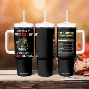 Funny Fishing Tumbler With Handle Keeping It Reel Fisherman Fathers Day Gifts TB10 Print Your Wear