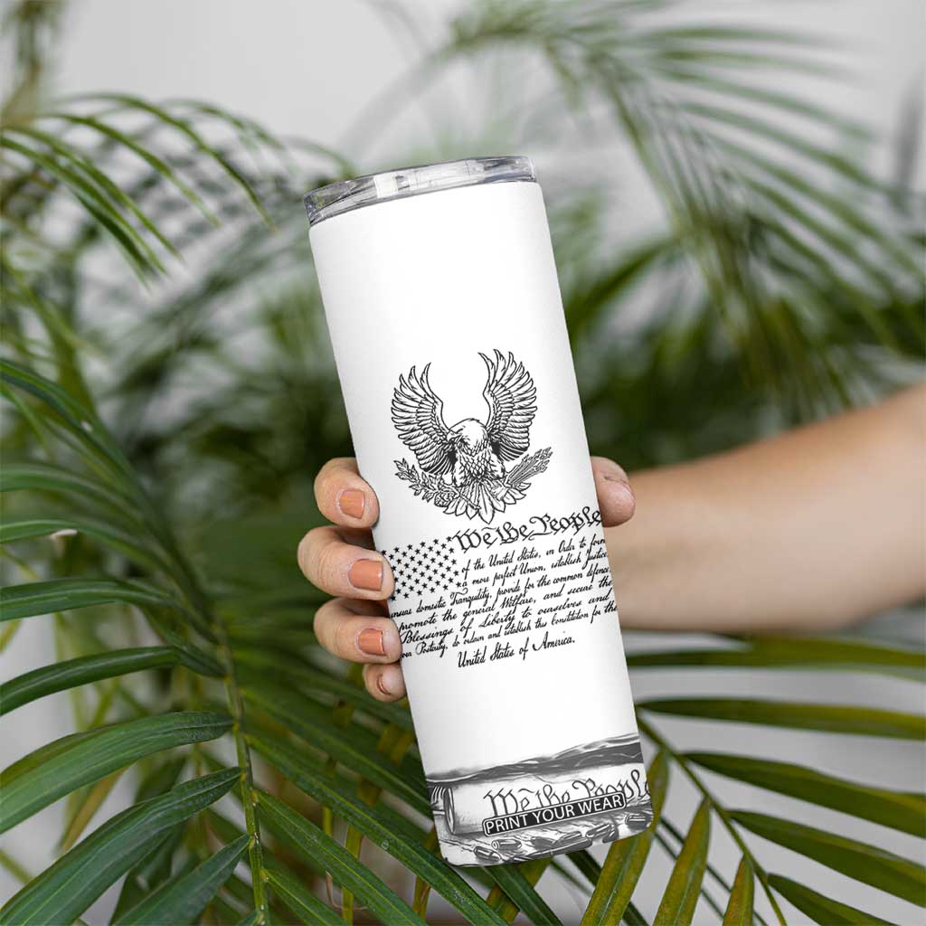 American Flag Patriotic Skinny Tumbler USA US Constitution 4th of July We The People 1776 Flag TB10 Print Your Wear