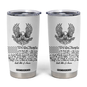 American Flag Patriotic Tumbler Cup USA US Constitution 4th of July We The People 1776 Flag TB10 White Print Your Wear