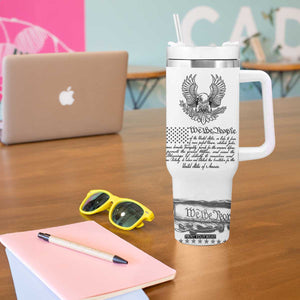American Flag Patriotic Tumbler With Handle USA US Constitution 4th of July We The People 1776 Flag TB10 Print Your Wear