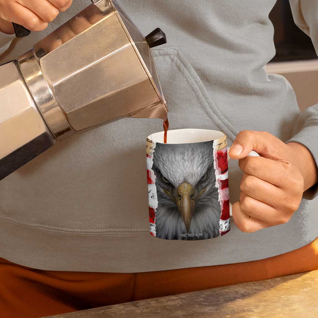 Patriotic Eagle American Flag Coffee Mug 250 Years 1776 2026 4th Of July Independence Day TB10 Print Your Wear