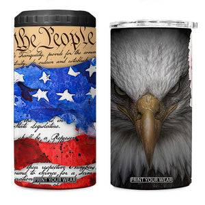 Patriotic Eagle American Flag 4 in 1 Can Cooler Tumbler 250 Years 1776 2026 4th Of July Independence Day TB10 One Size: 16 oz Multicolor Print Your Wear