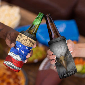 Patriotic Eagle American Flag 4 in 1 Can Cooler Tumbler 250 Years 1776 2026 4th Of July Independence Day TB10 Print Your Wear