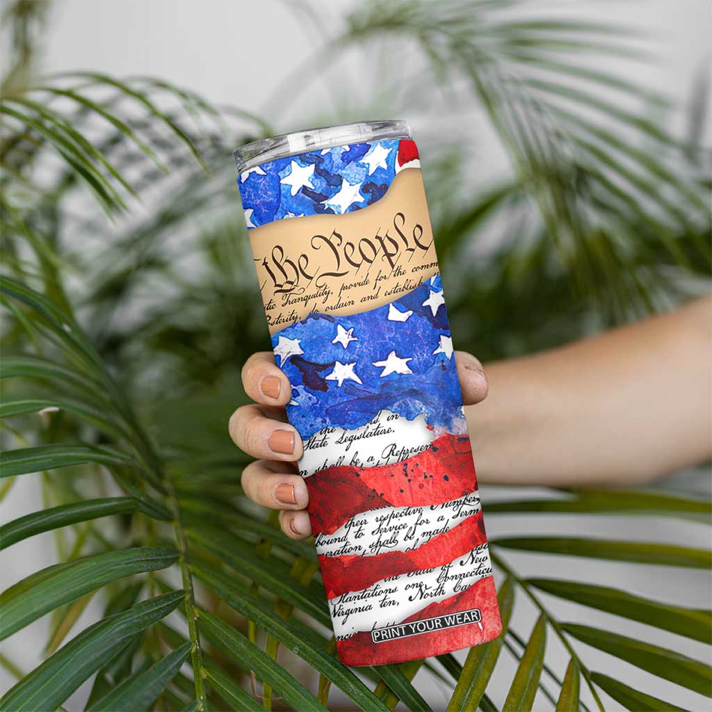 Patriotic Eagle American Flag Skinny Tumbler 250 Years 1776 2026 4th Of July Independence Day TB10 Print Your Wear