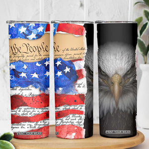 Patriotic Eagle American Flag Skinny Tumbler 250 Years 1776 2026 4th Of July Independence Day TB10 Print Your Wear