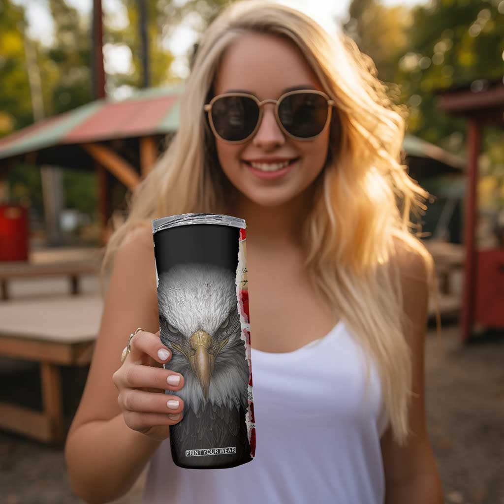 Patriotic Eagle American Flag Skinny Tumbler 250 Years 1776 2026 4th Of July Independence Day TB10 Print Your Wear