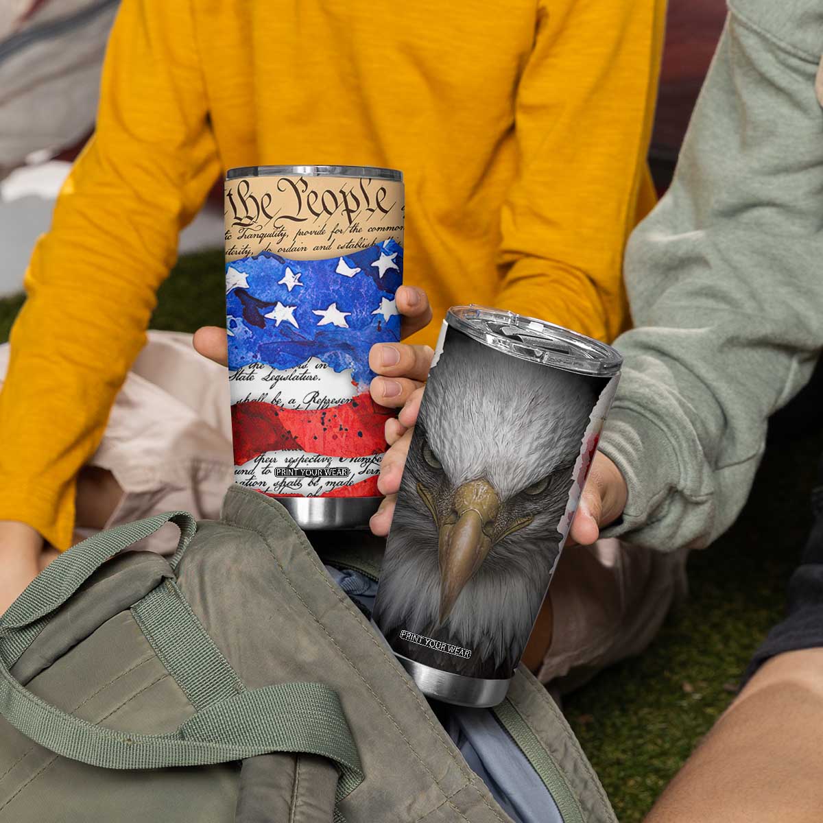 Patriotic Eagle American Flag Tumbler Cup 250 Years 1776 2026 4th Of July Independence Day TB10 Print Your Wear