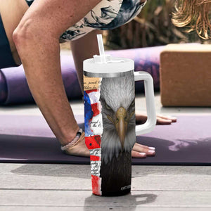 Patriotic Eagle American Flag Tumbler With Handle 250 Years 1776 2026 4th Of July Independence Day TB10 Print Your Wear