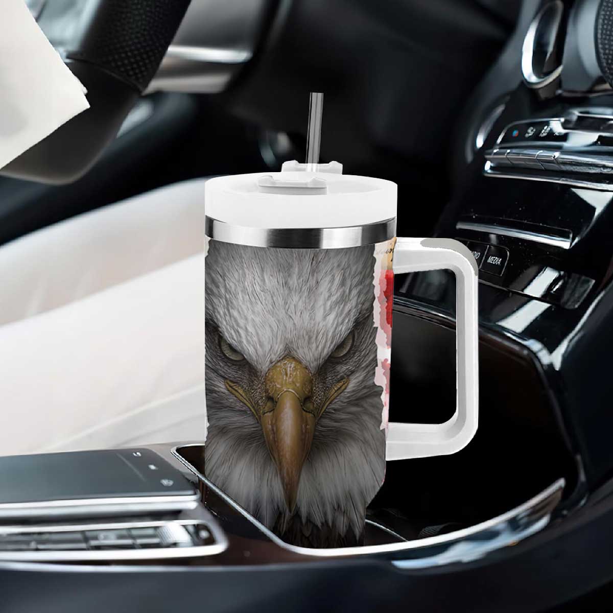 Patriotic Eagle American Flag Tumbler With Handle 250 Years 1776 2026 4th Of July Independence Day TB10 Print Your Wear
