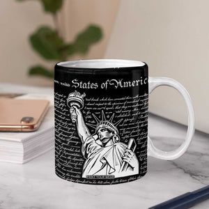 American Patriotic Gift Coffee Mug US Constitution We The People 4th Of July Independence Day TB10 Print Your Wear