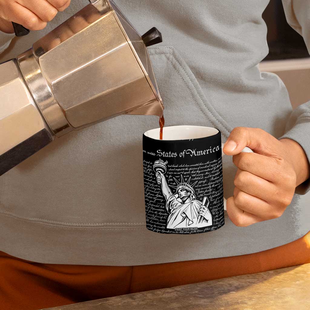 American Patriotic Gift Coffee Mug US Constitution We The People 4th Of July Independence Day TB10 Print Your Wear