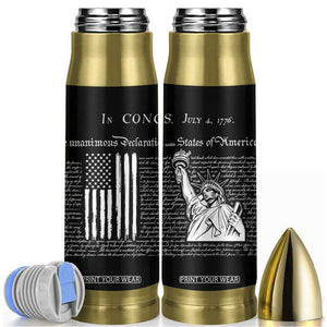 American Patriotic Gift Bullet Tumbler US Constitution We The People 4th Of July Independence Day TB10 Black Print Your Wear