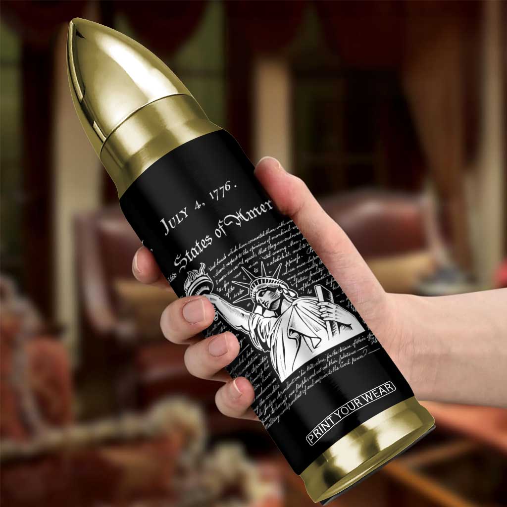 American Patriotic Gift Bullet Tumbler US Constitution We The People 4th Of July Independence Day TB10 Print Your Wear