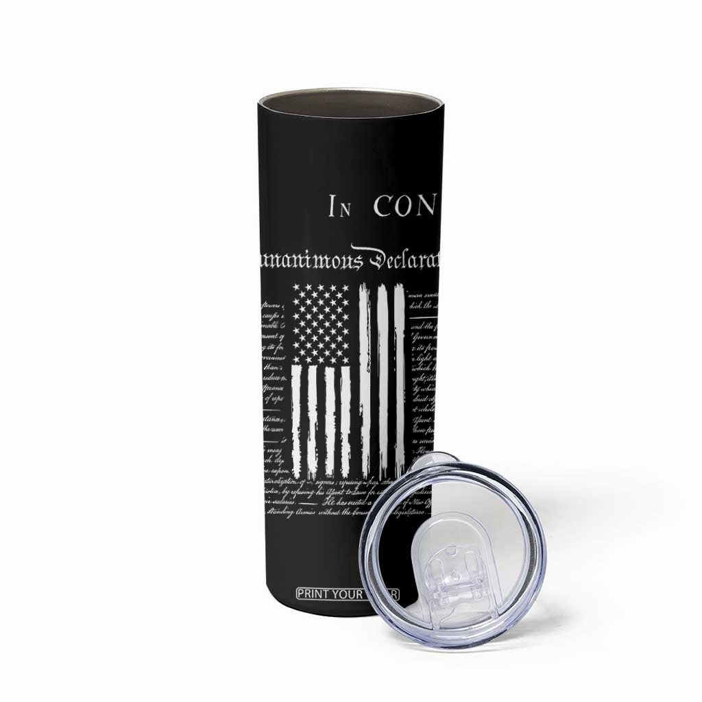 American Patriotic Gift Skinny Tumbler US Constitution We The People 4th Of July Independence Day TB10 Print Your Wear