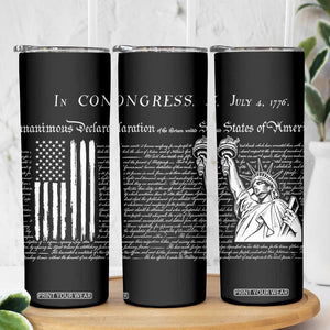 American Patriotic Gift Skinny Tumbler US Constitution We The People 4th Of July Independence Day TB10 Print Your Wear
