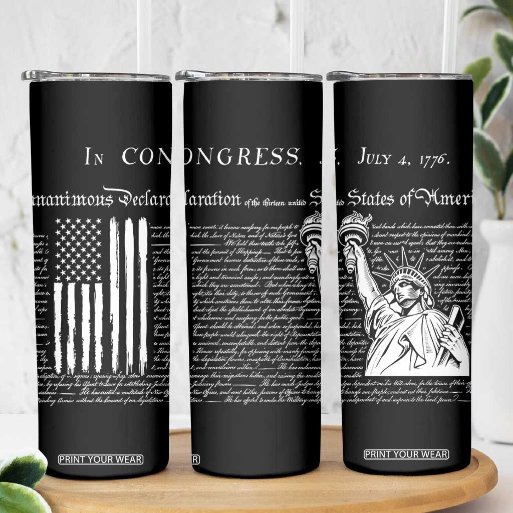 American Patriotic Gift Skinny Tumbler US Constitution We The People 4th Of July Independence Day TB10 Print Your Wear