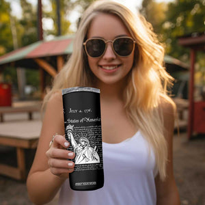 American Patriotic Gift Skinny Tumbler US Constitution We The People 4th Of July Independence Day TB10 Print Your Wear