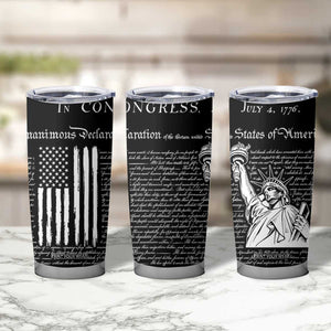American Patriotic Gift Tumbler Cup US Constitution We The People 4th Of July Independence Day TB10 Print Your Wear