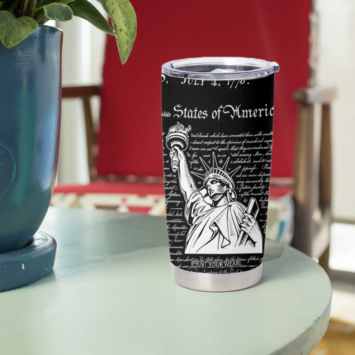 American Patriotic Gift Tumbler Cup US Constitution We The People 4th Of July Independence Day TB10 Print Your Wear