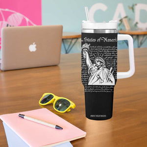American Patriotic Gift Tumbler With Handle US Constitution We The People 4th Of July Independence Day TB10 Print Your Wear