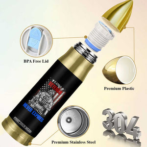 US Veteran Bullet Tumbler I am A Veteran My Oath Never Expires Distressed US Flag TB10 Print Your Wear